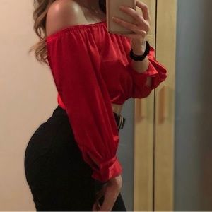 Akira off the shoulder crop top